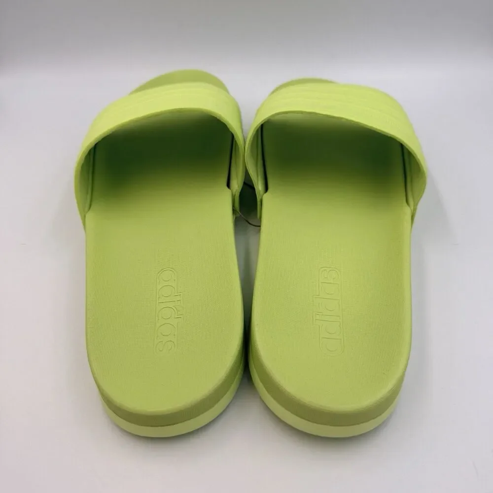 Adidas ADILETTE Comfort Slides Men’s Size 15 Color Pulse Lime Green NWT